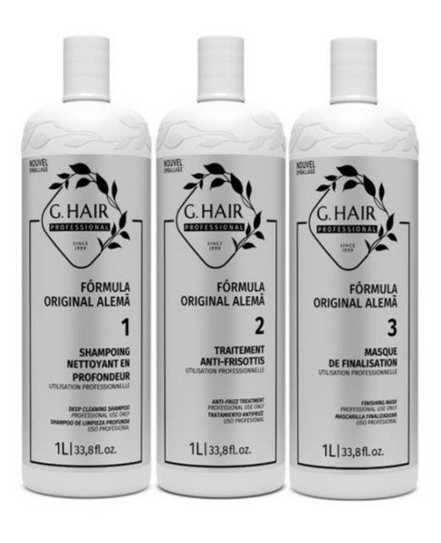 Escova ALEMÃ G.Hair Kit 3 x 1000ml