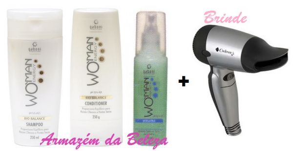 Kit Bio Balance - Shampo e Condicionador 250ml+Versatille 150ml + BRINDE(Secador de viagem).