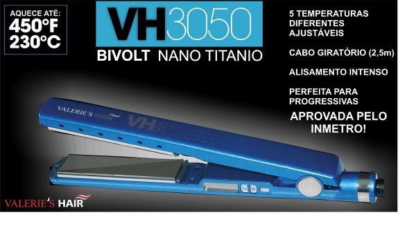 Prancha ORIGINAL Pro-Nano-Titanium VH3050 - Bi-Volt automático