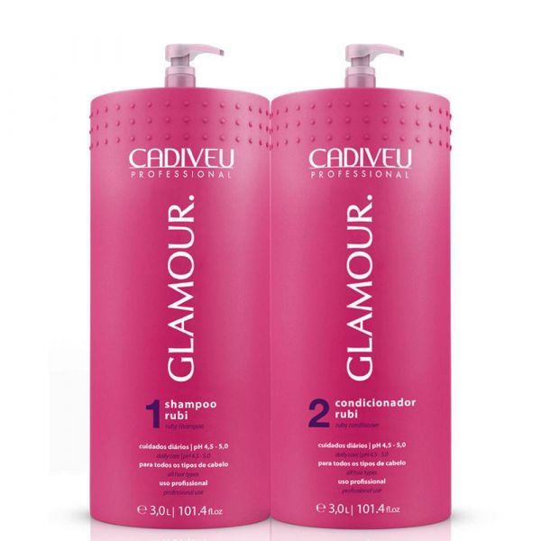 Cadiveu Kit Glamour Rubi Shampoo E Condicionador 3 Litros Cada - Lavatório